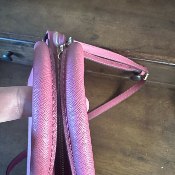 Michael Kors $358 MSRP Selma Tulip Pink Satchel Crossbody and MK Charm - Picture 5 of 11